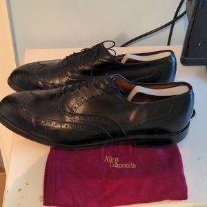 Black Allen Edmonds dress shoes - wing tips